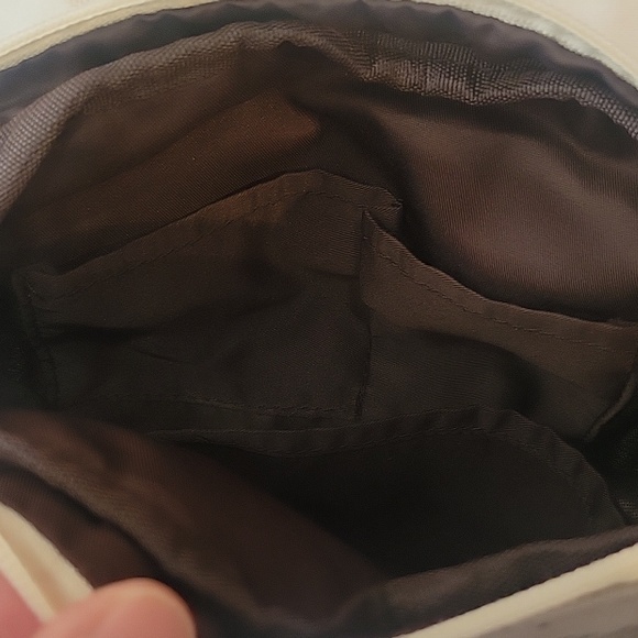 MyGreen Cute purse color gray with tan strap. - Picture 4 of 5